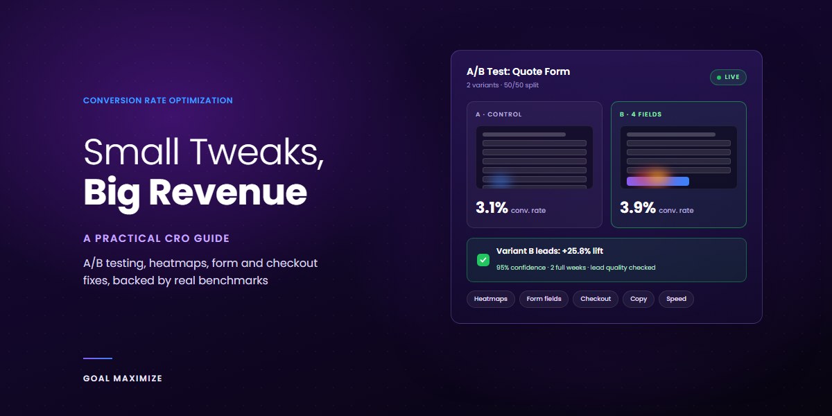 Conversion Rate Optimization Guide Small Tweaks, Big Revenue: A Practical Guide to Conversion Rate Optimization